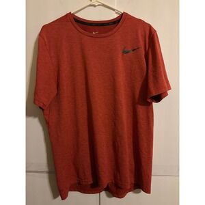 NIKE Dri Fit T Shirt Red Heathered Athletic Gym Workout Mens XL workout blem